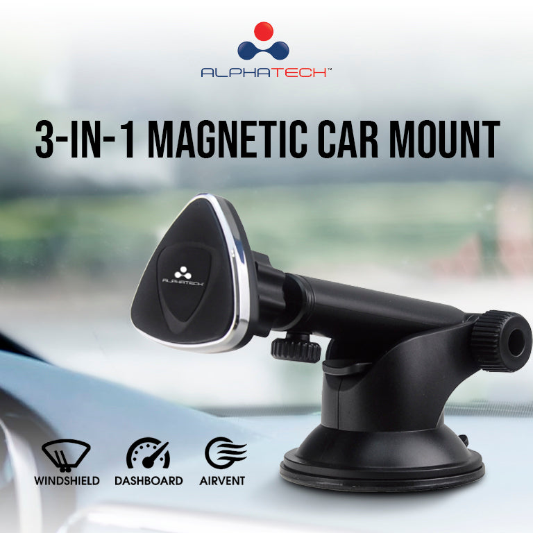 Alphatech 3-in-1 Magnetic Car Mount