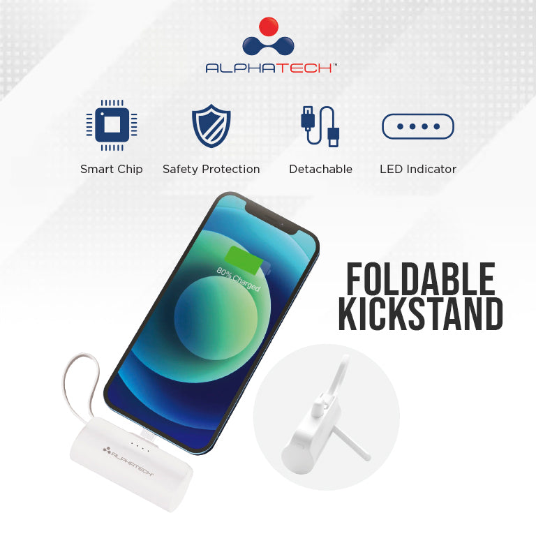 Alphatech Ultra-Mini Powerbank with Lightning Connector
