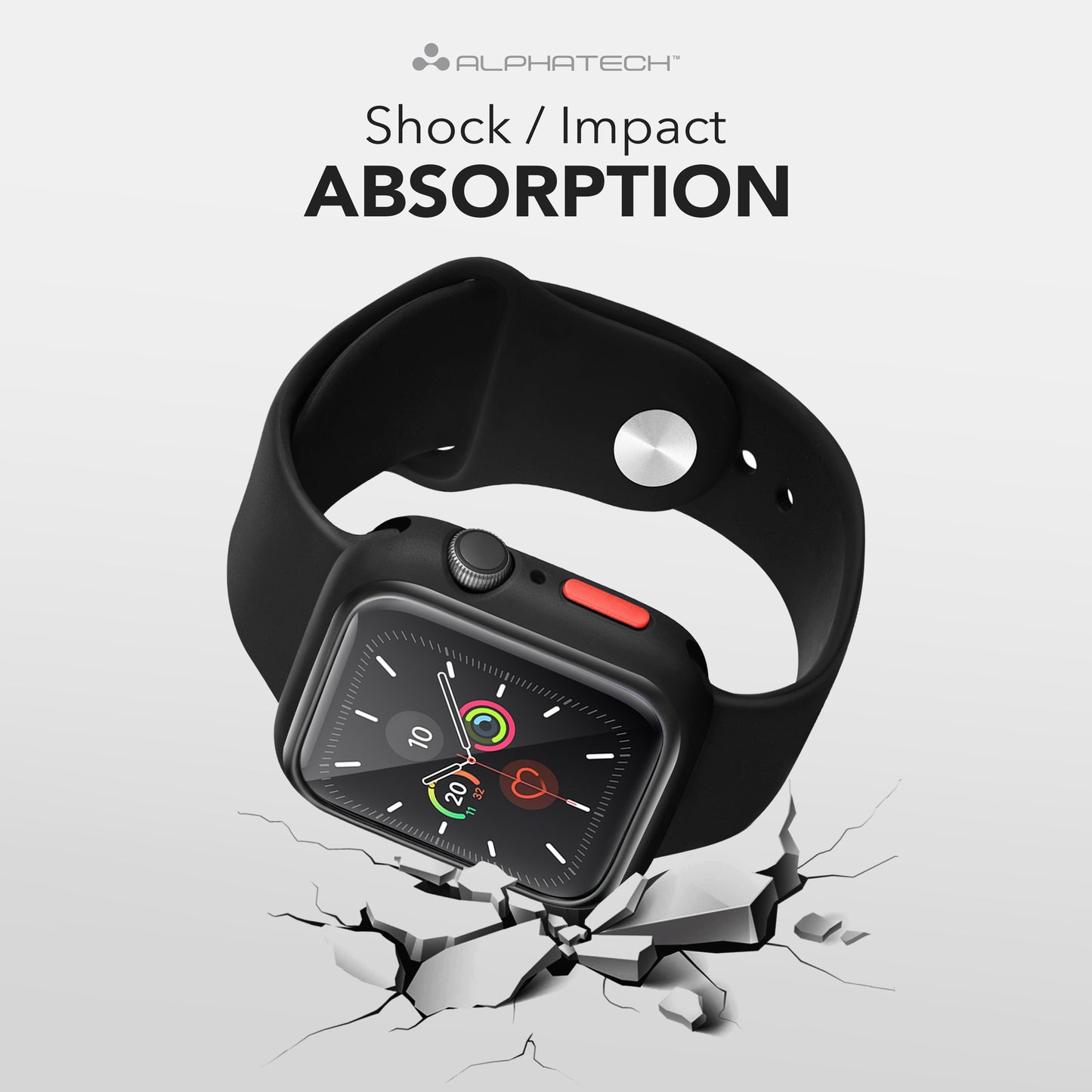 Alphatech Apple Watch Case with Colored Buttons