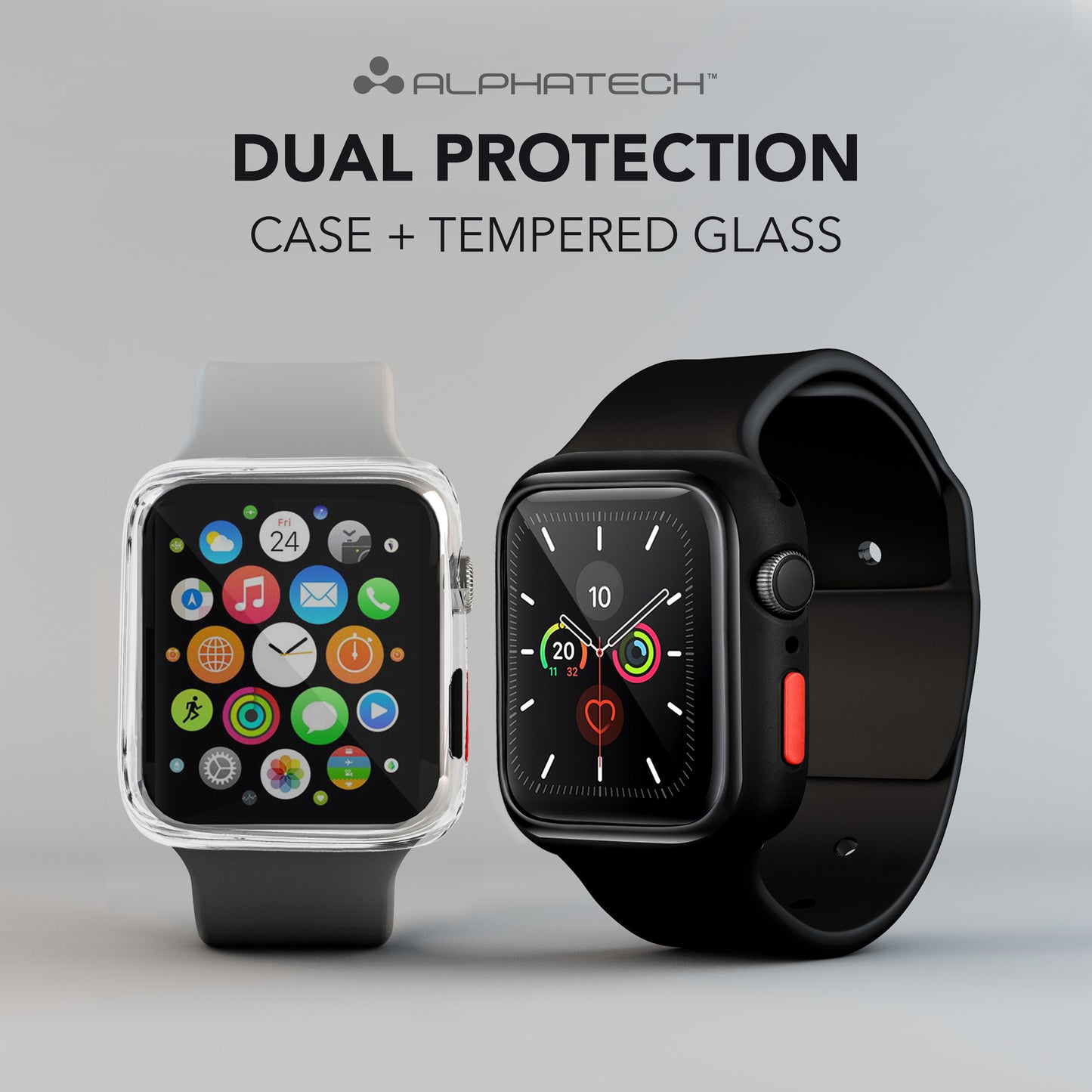 Alphatech Apple Watch Case with Colored Buttons