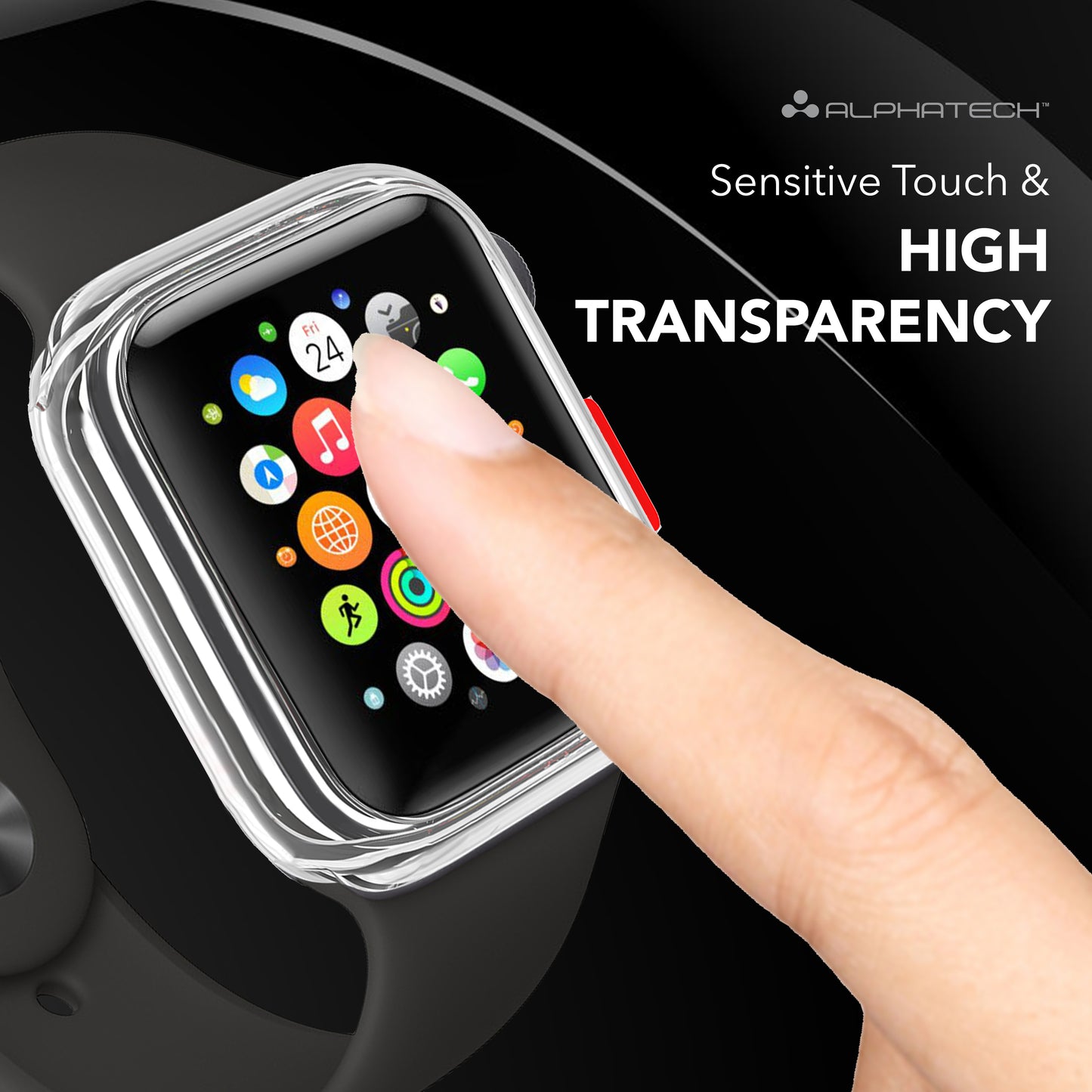 Alphatech Apple Watch Case with Colored Buttons