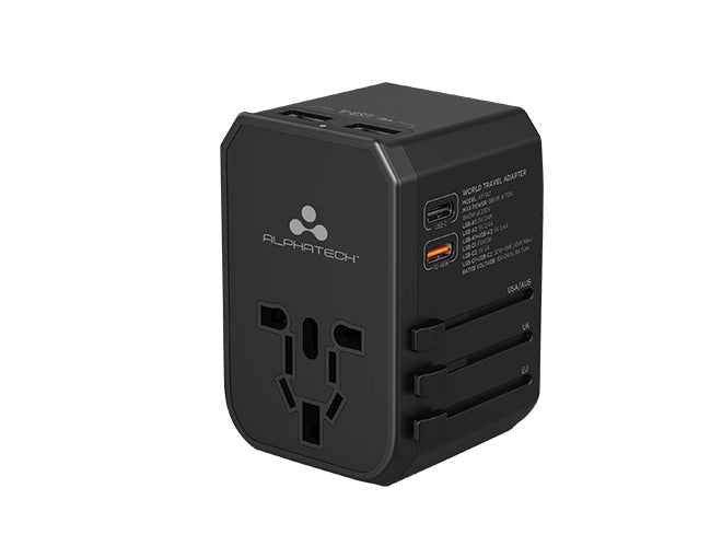 Alphatech World Travel Adapter (2 Type-C + 2 USB-A)