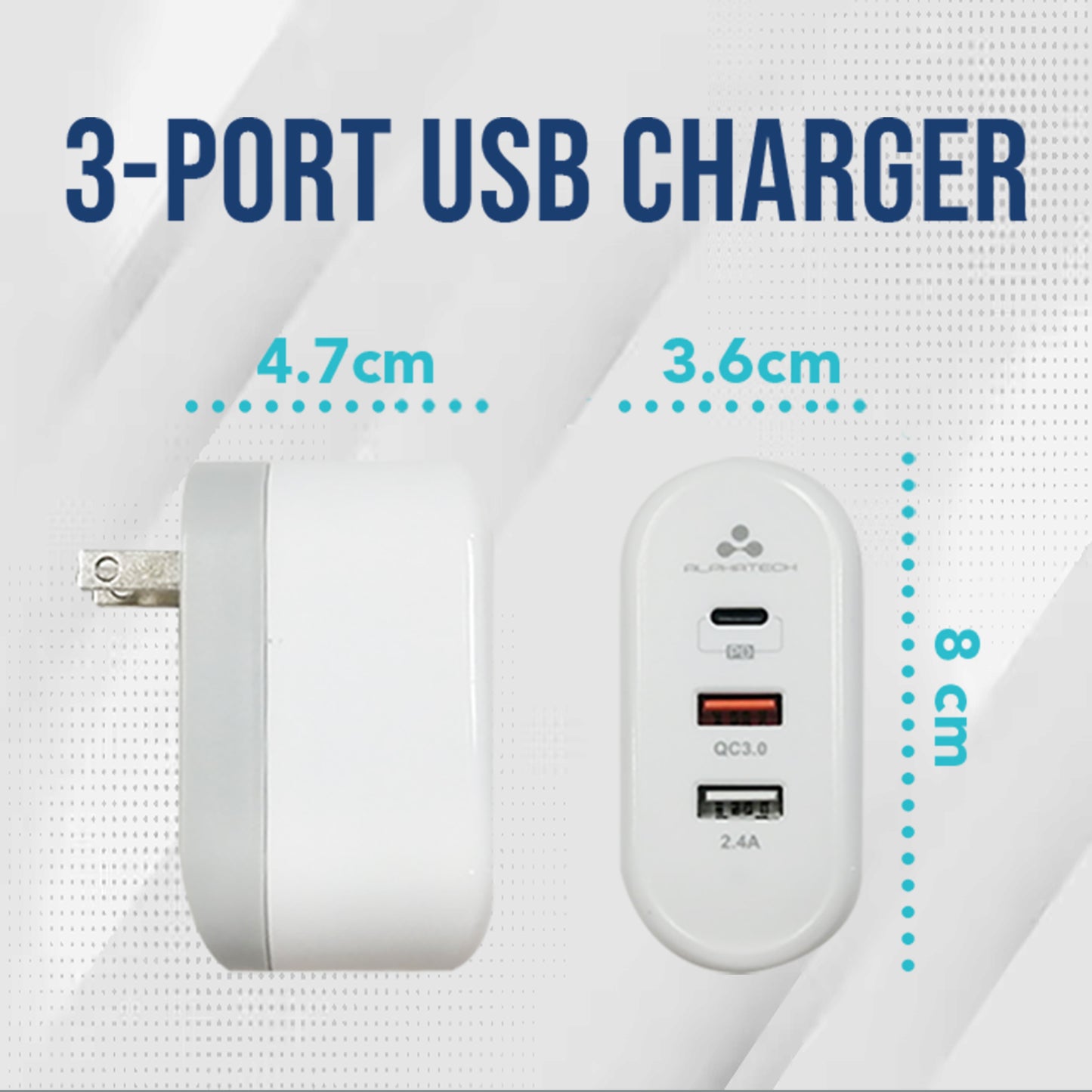 Alphatech 3 Port USB Charger