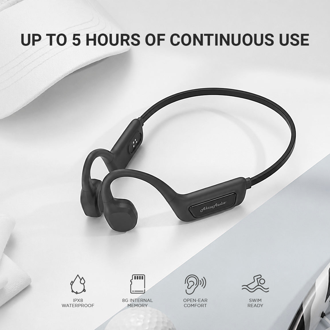 Aktiv Audio Open Ear Bone Conduction Headphones