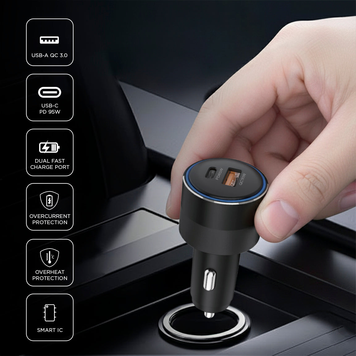 Alphatech Dual Port Car Charger