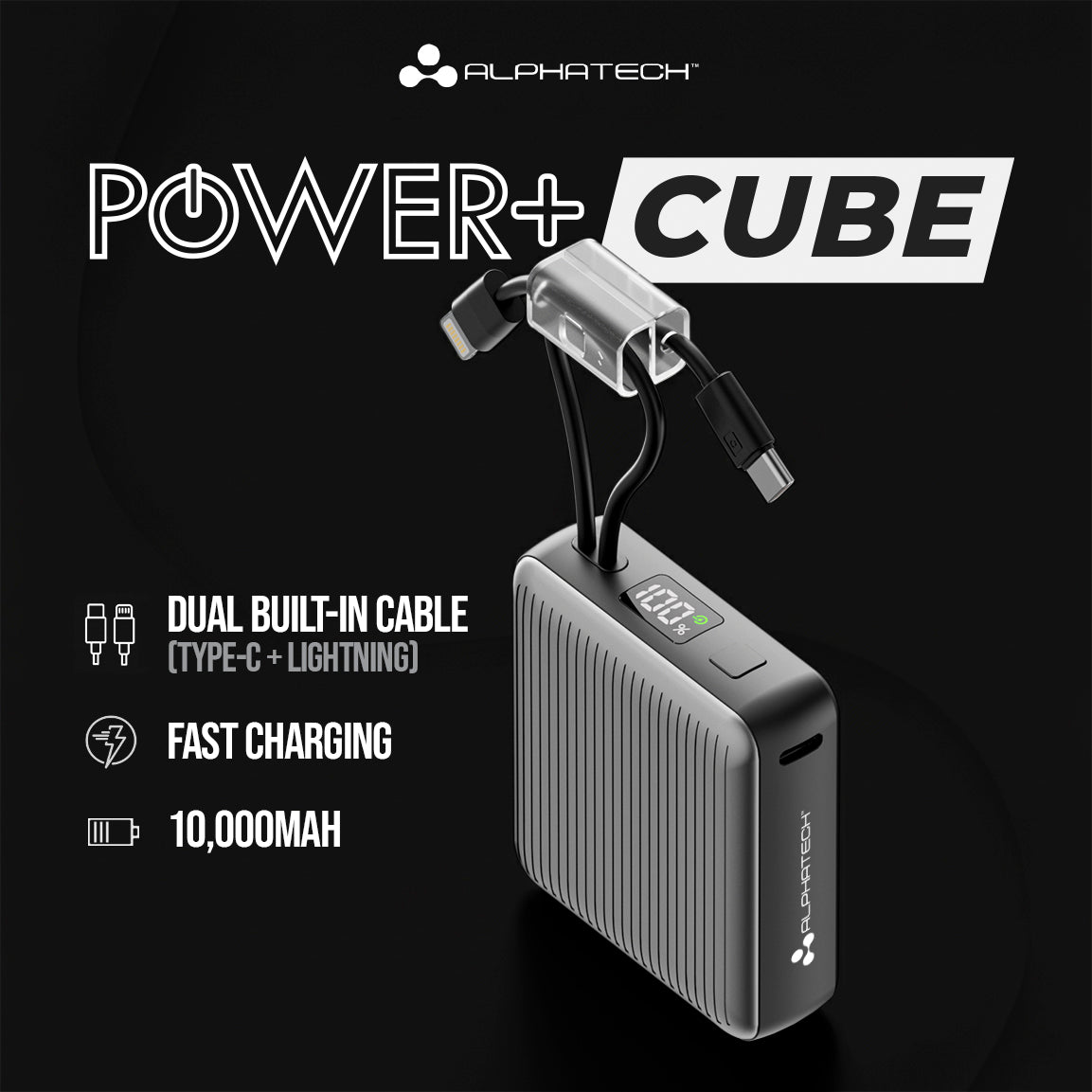 Alphatech Alphatech Power+ Cube 10,000mAh – Alphatech Hub