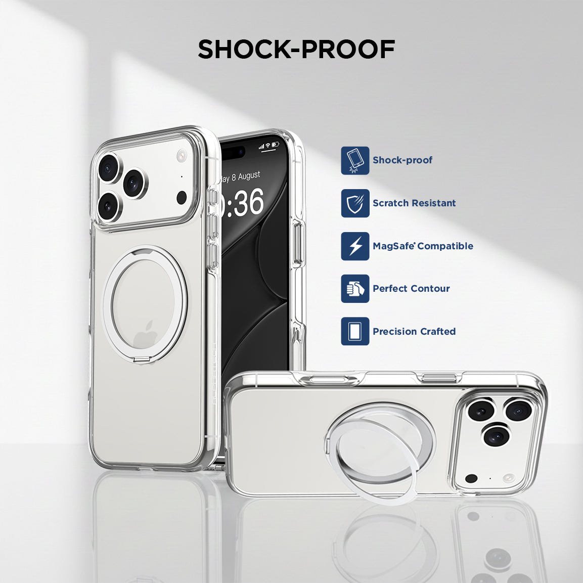 Alphatech Shockproof Case with Kickstand for iPhone