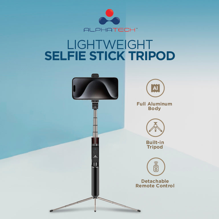 Alphatech Lightweight Selfie Stick Tripod