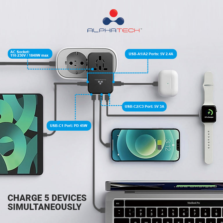 Alphatech World Travel Adapter