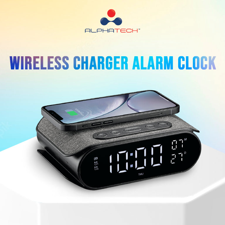 Alphatech Wireless Charger Alarm Clock