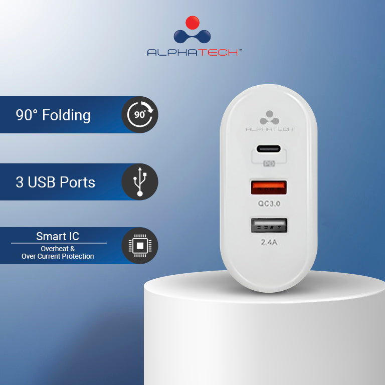 Alphatech 3 Port USB Charger