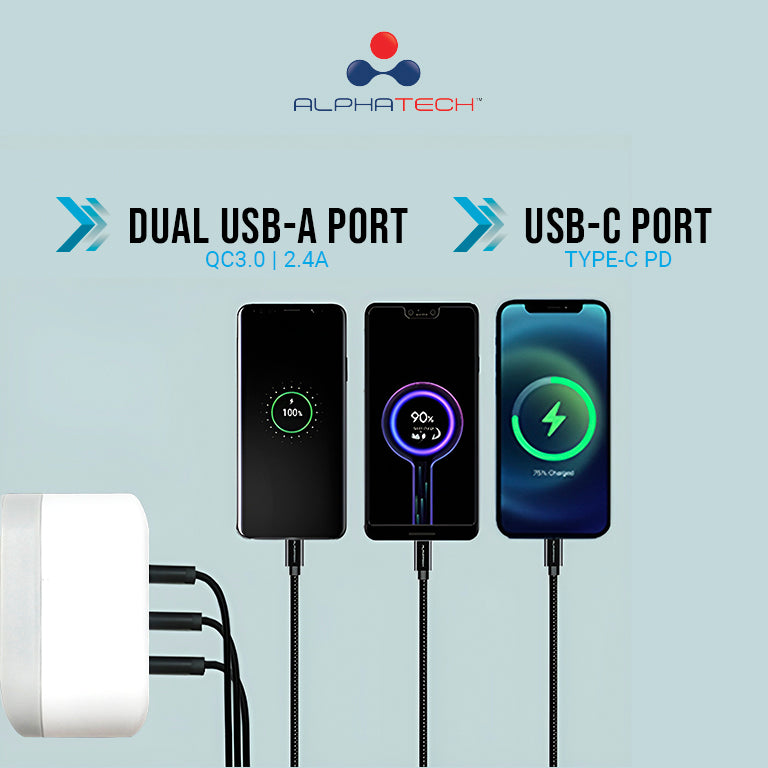 Alphatech 3 Port USB Charger